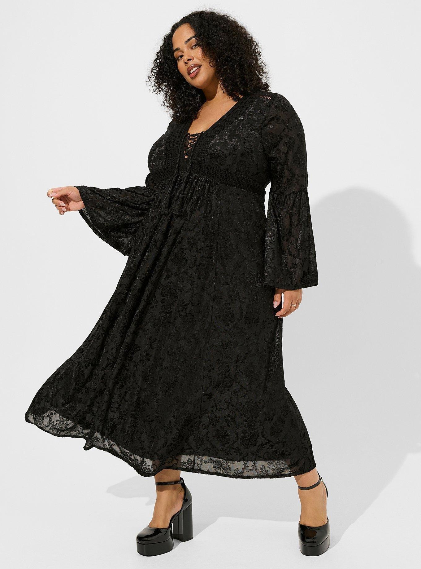 Plus Size - Maxi Lace Button-Front Dress - Torrid