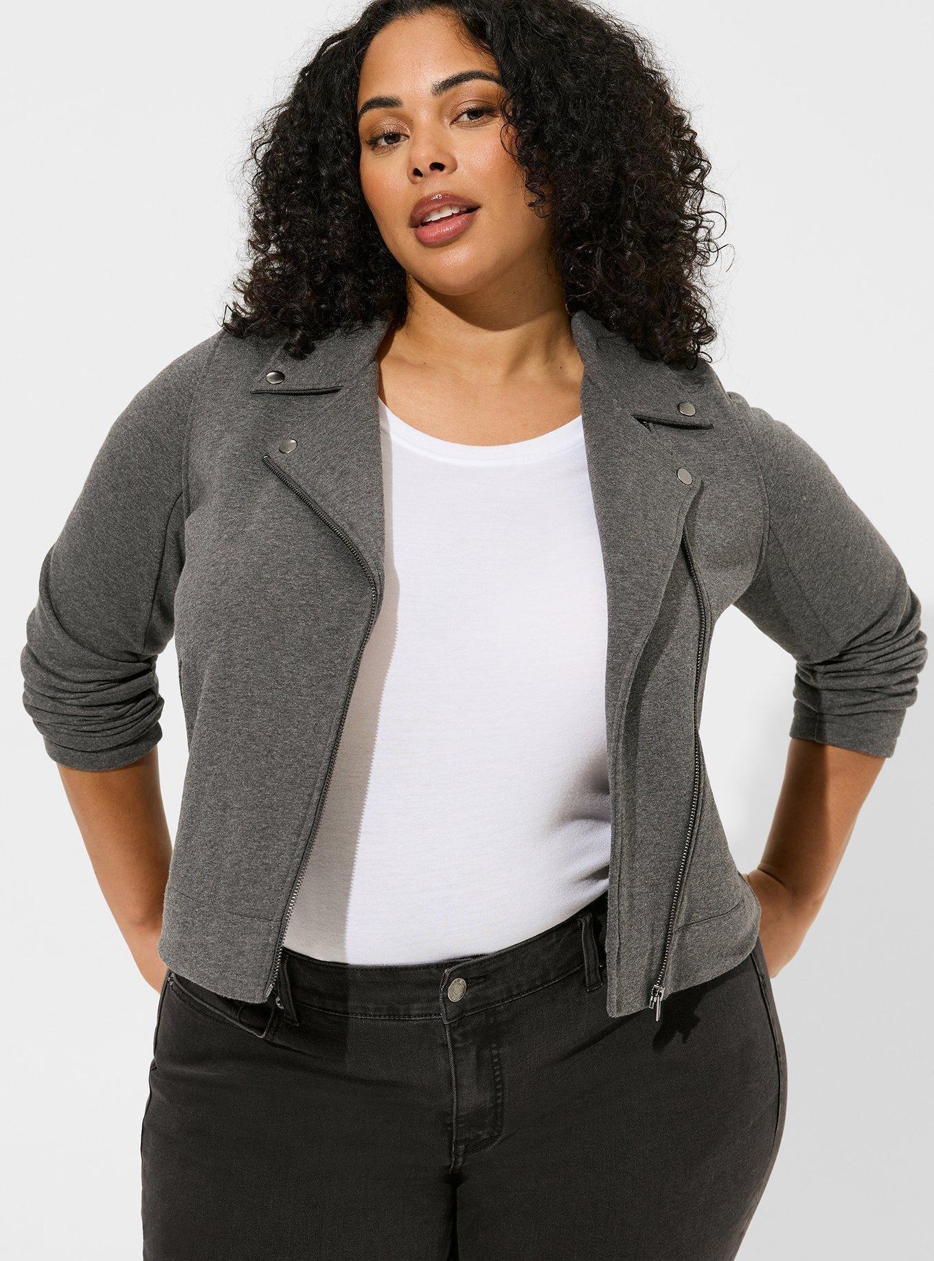 Plus Size Fleece Moto Jacket Torrid