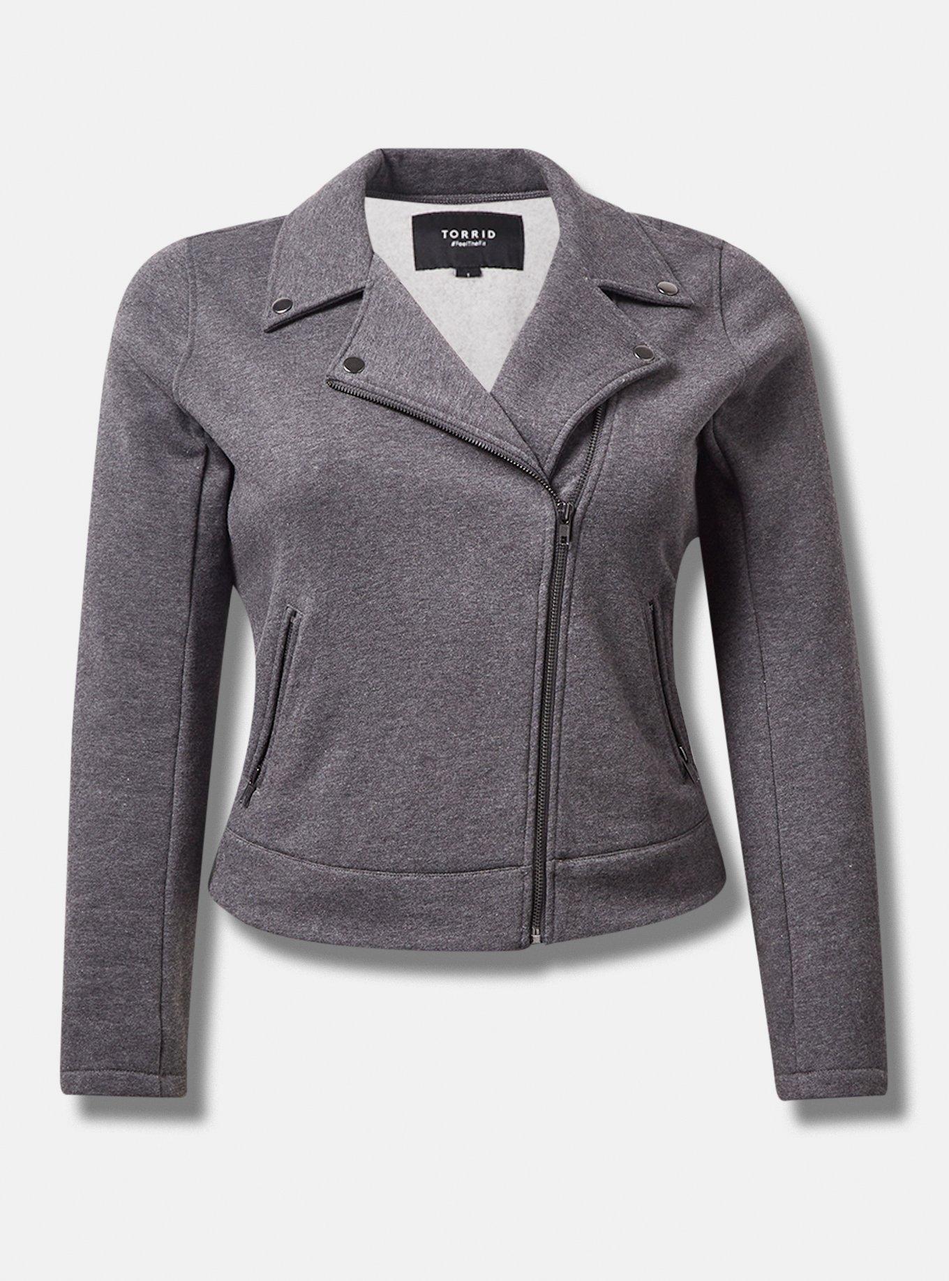 Plus Size Fleece Moto Jacket Torrid