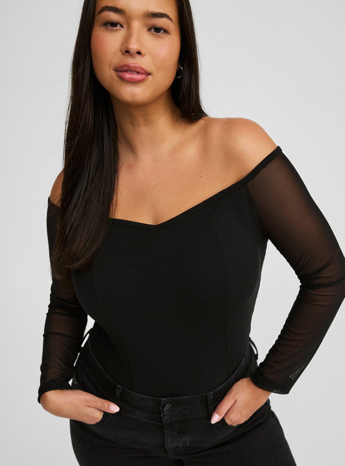 Off the shoulder online corset top plus size