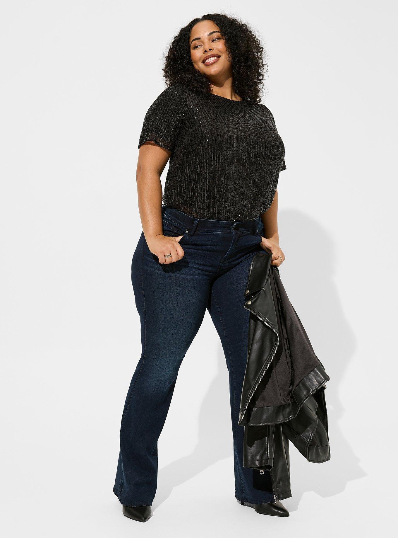 Plus Size - Abbey Short Sleeve Sequin Top - Torrid