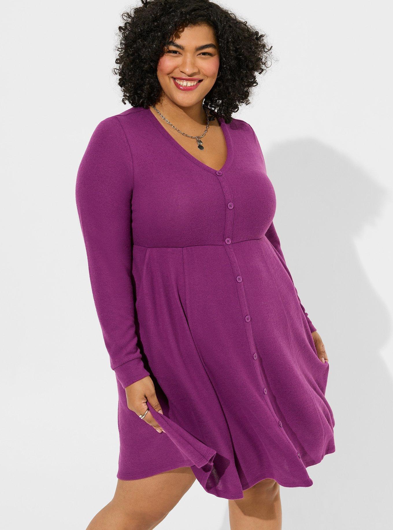 Women's Hacci Lightweight Dress with Leggings. Plus Sizes