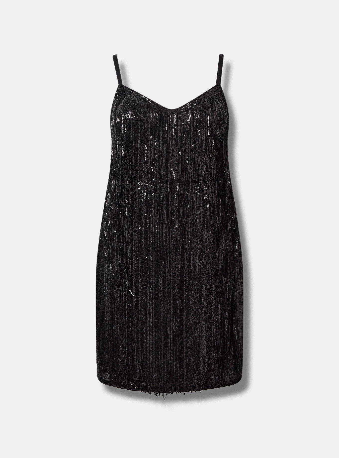Festi Sequin Fringe Mini Dress, , flat