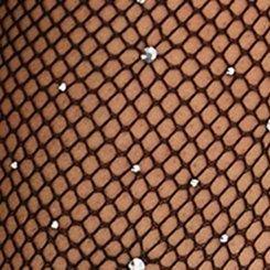 Plus Size Rhinestone Fishnet Tight, SILVER, swatch