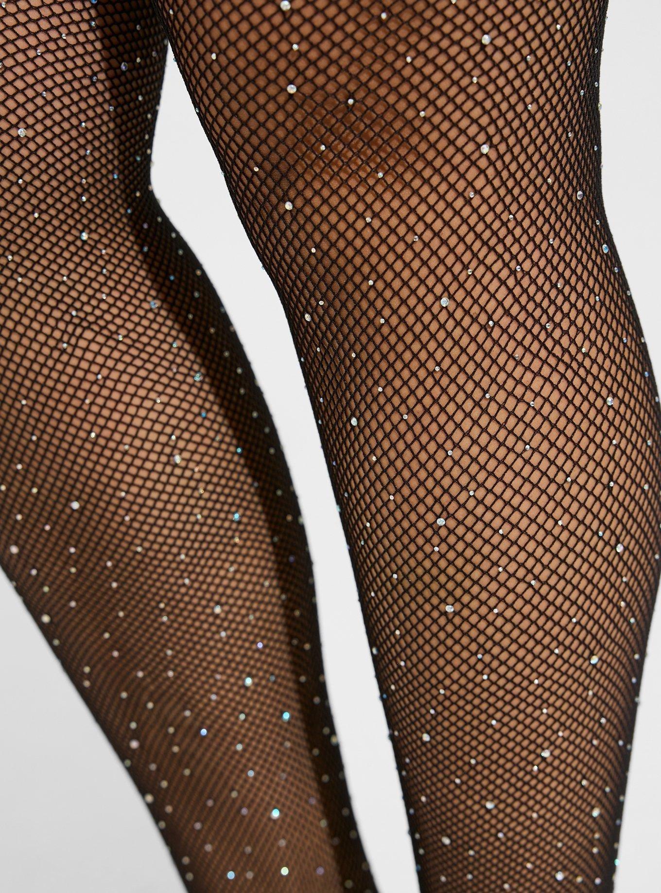 Rhinestone Fishnet Tights  Rhinestone fishnet tights, Black fishnet  tights, Fishnet tights