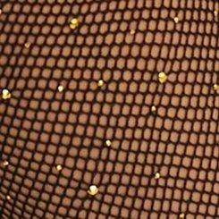 Plus Size Rhinestone Fishnet Tight, GOLD, swatch