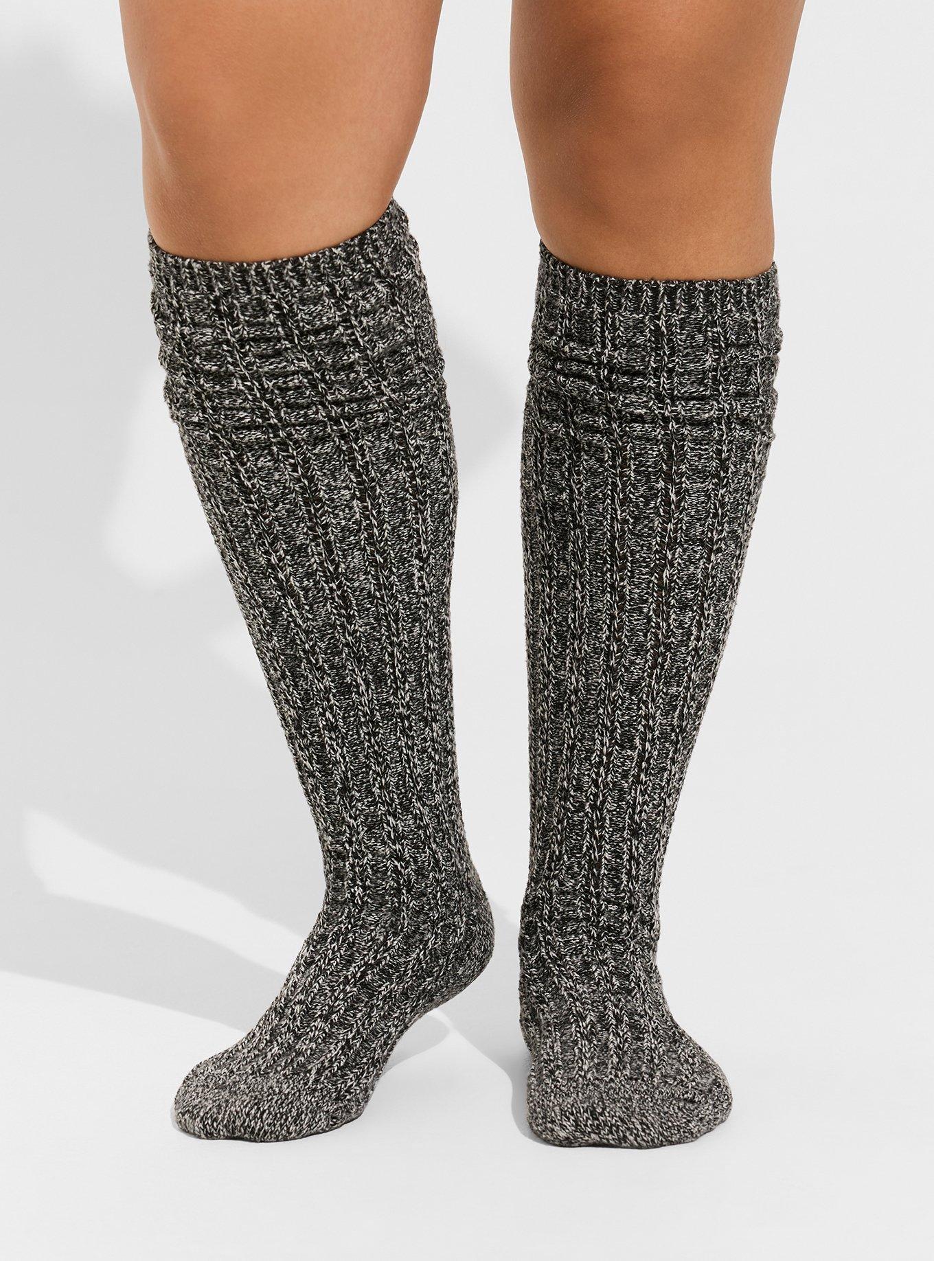Plus Size Marled Slouchy Knee High Socks Torrid