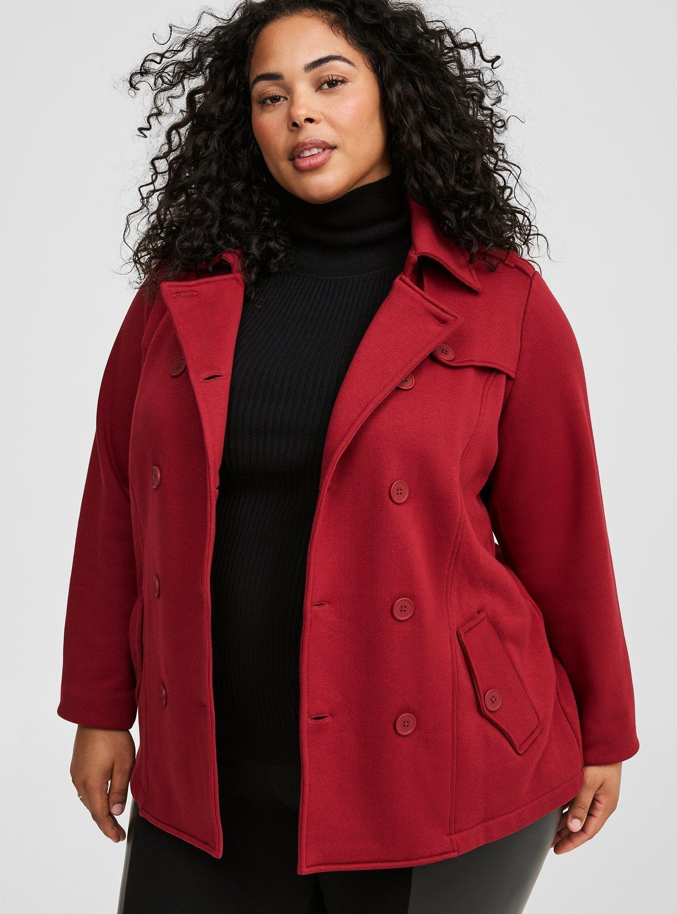 Fleece peacoat hotsell