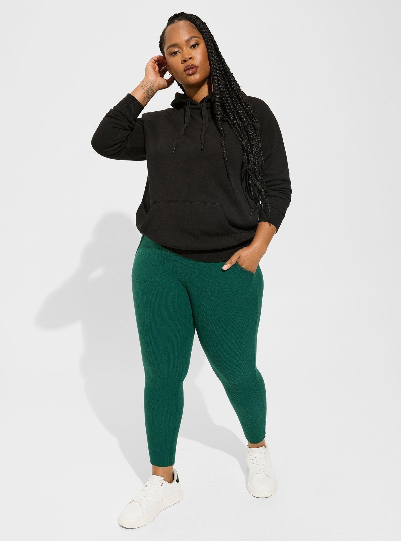 Plus Size - Full Length Signature Waist Brushed Rib Pocket Legging