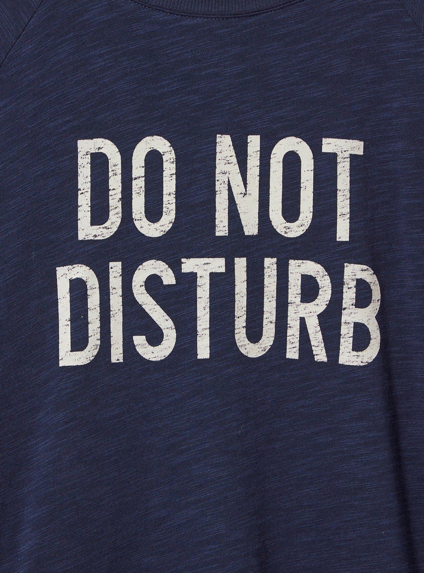 Do Not Disturb Classic Fit Super Soft Slub 3/4 Sleeve Raglan Tee