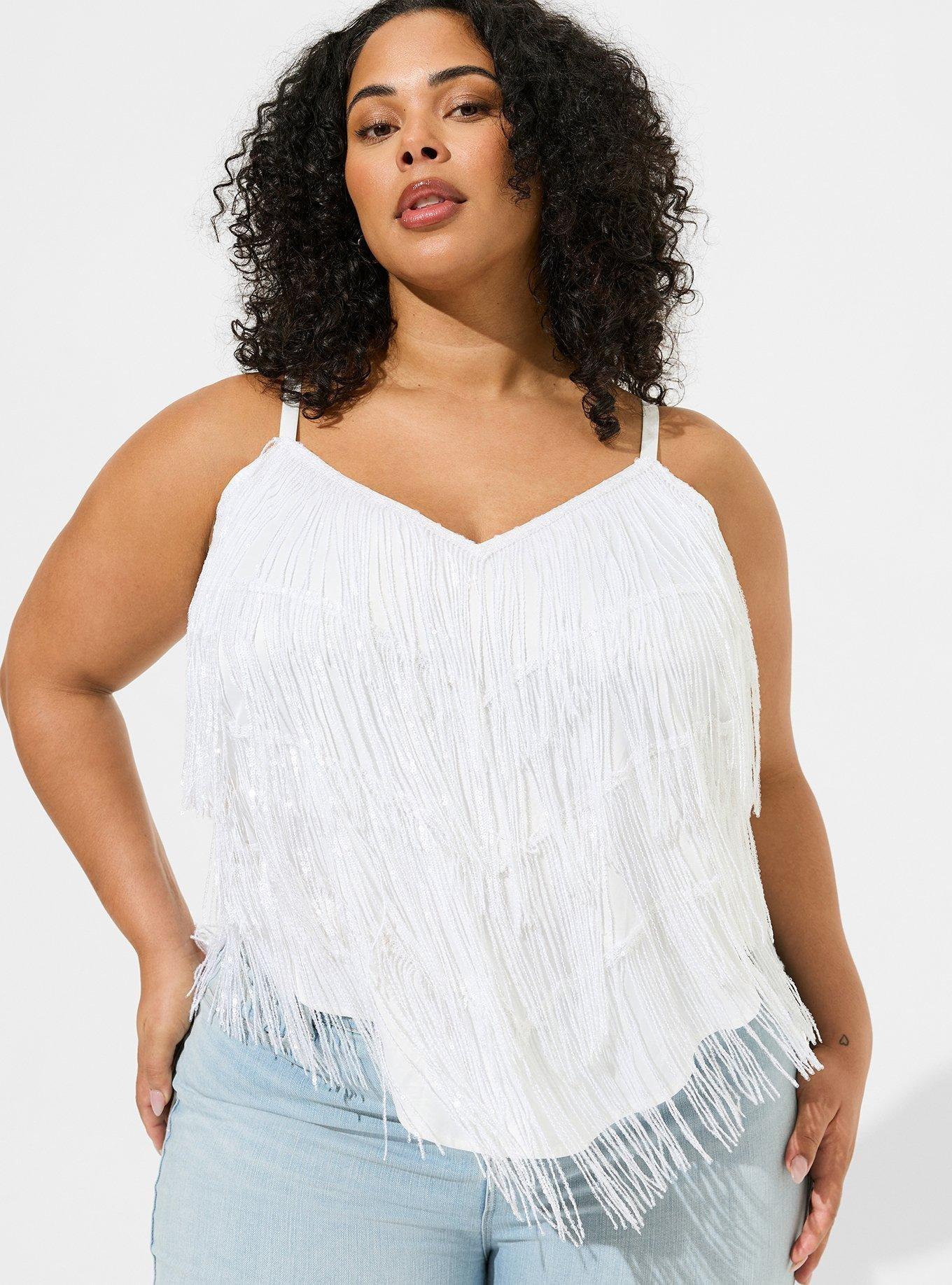 Plus Size - Sequin Fringe Cami - Torrid