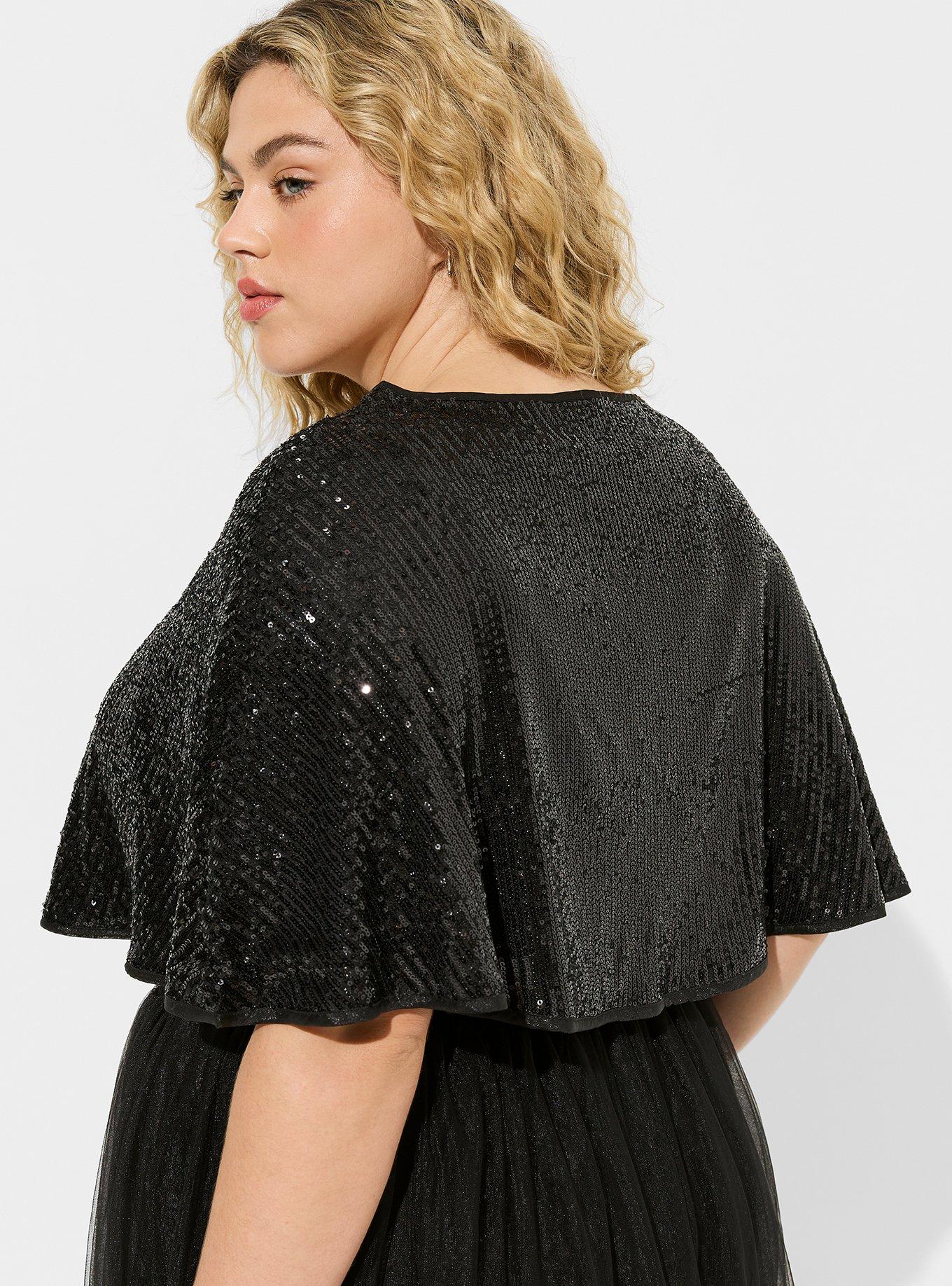 Sequined Bolero, BLACK, alternate