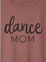 Plus Size Dance Mom Everyday Signature Jersey Crew Neck Tee, ROSE TAUPE, alternate