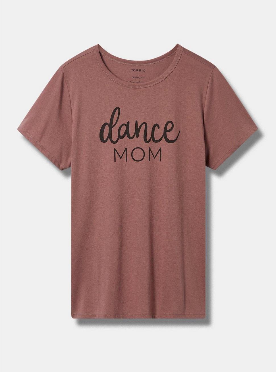Plus Size Dance Mom Everyday Signature Jersey Crew Neck Tee, ROSE TAUPE, hi-res