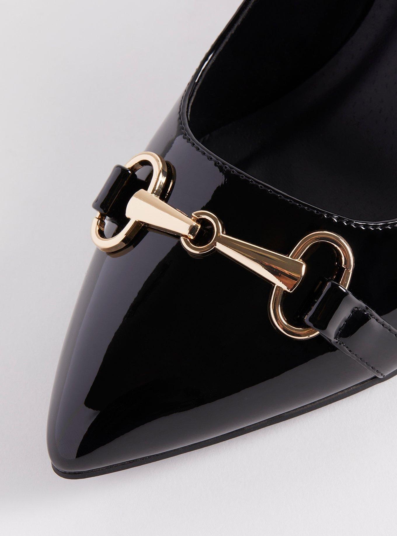 Plus Size Pointed Toe Slingback (WW), BLACK, alternate