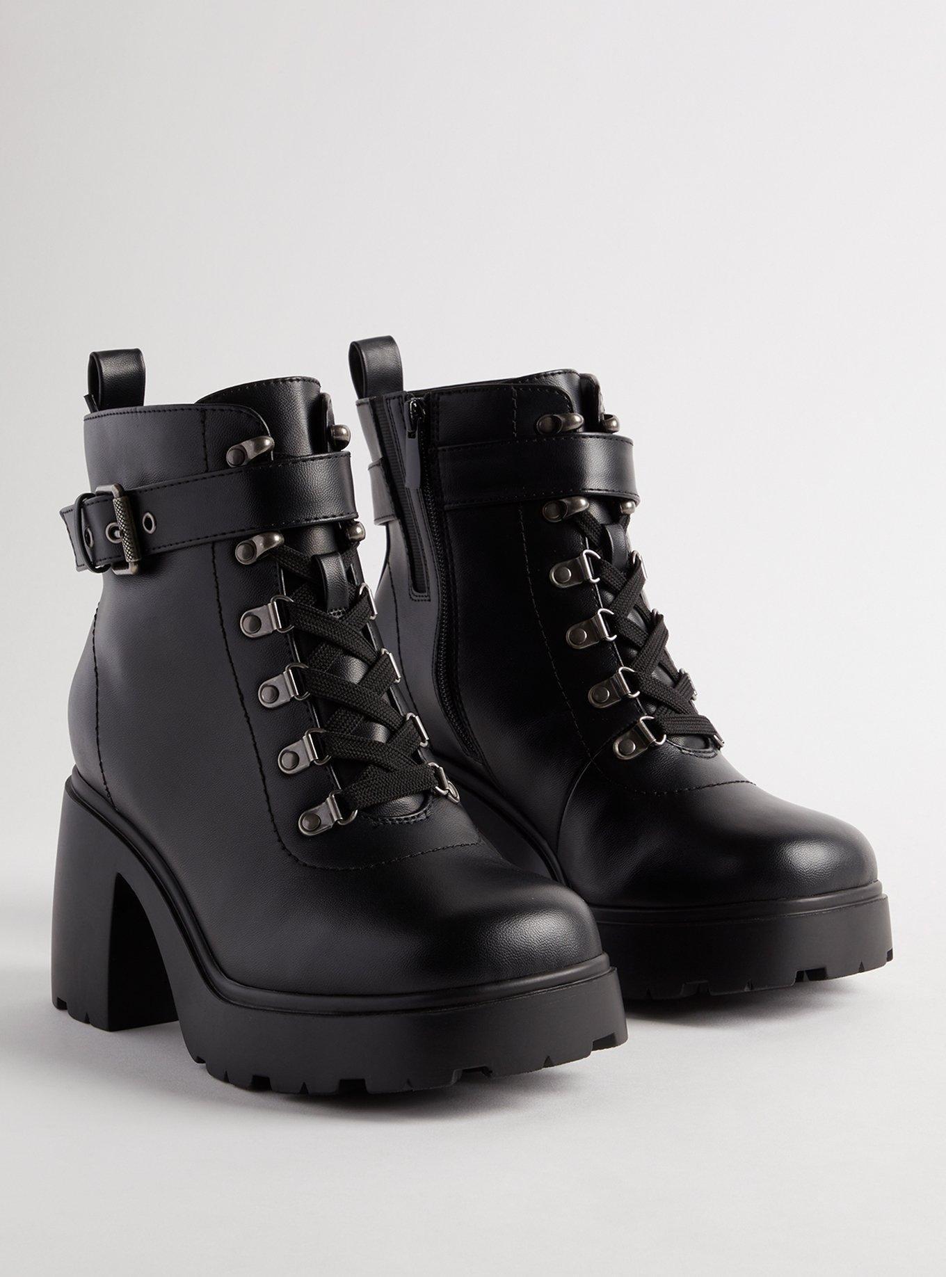 Chunky heeled hot sale hiker boots