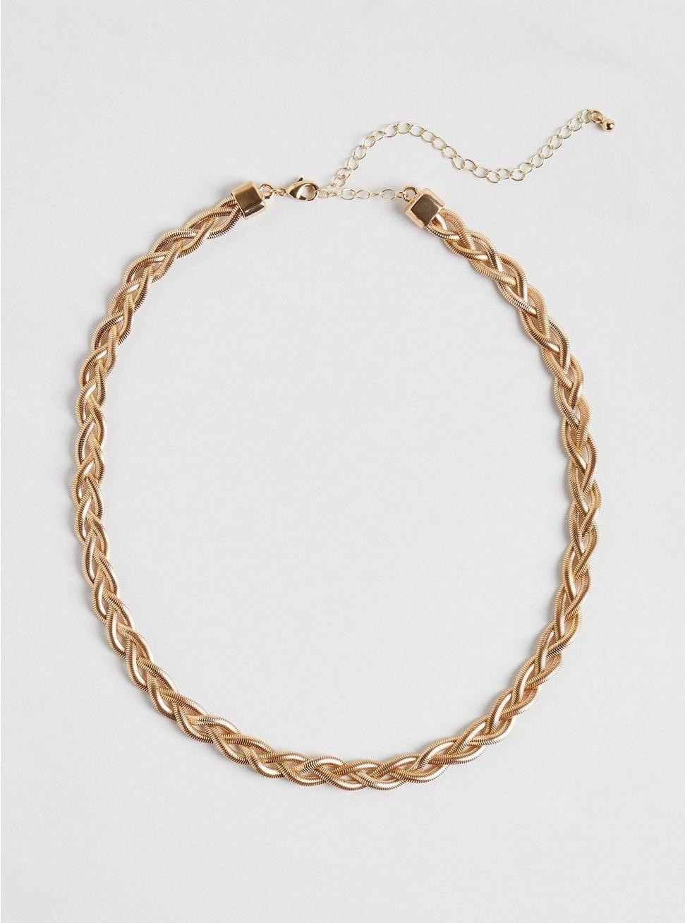 Braided Chain Necklace, , hi-res