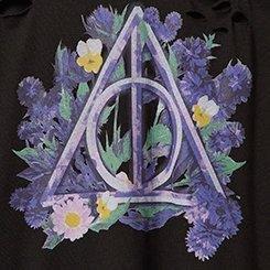 Harry Potter Relaxed Fit Cotton Destructed Tee, DEEP BLACK, swatch