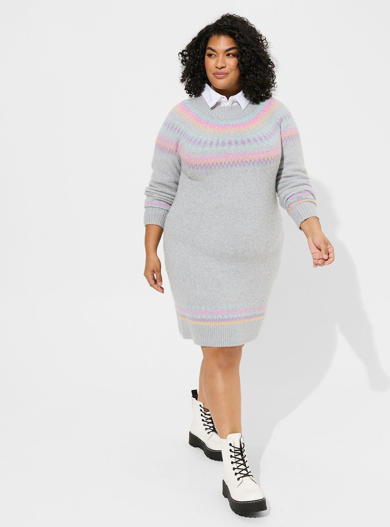 Plus Size - Marilyn Monroe Mini Fluted Sweater Dress - Torrid