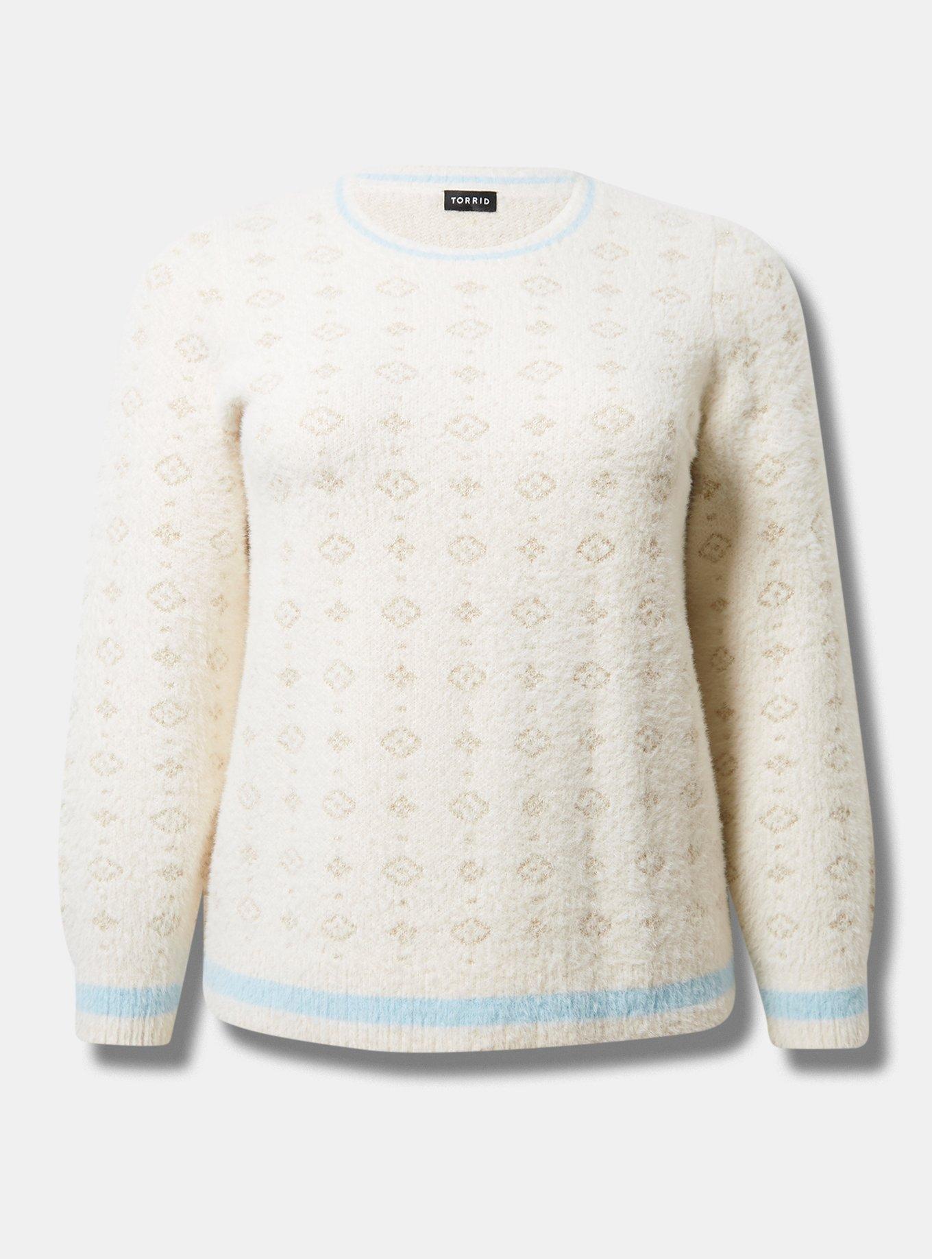 Baby Eyelash Lurex Pullover Sweater