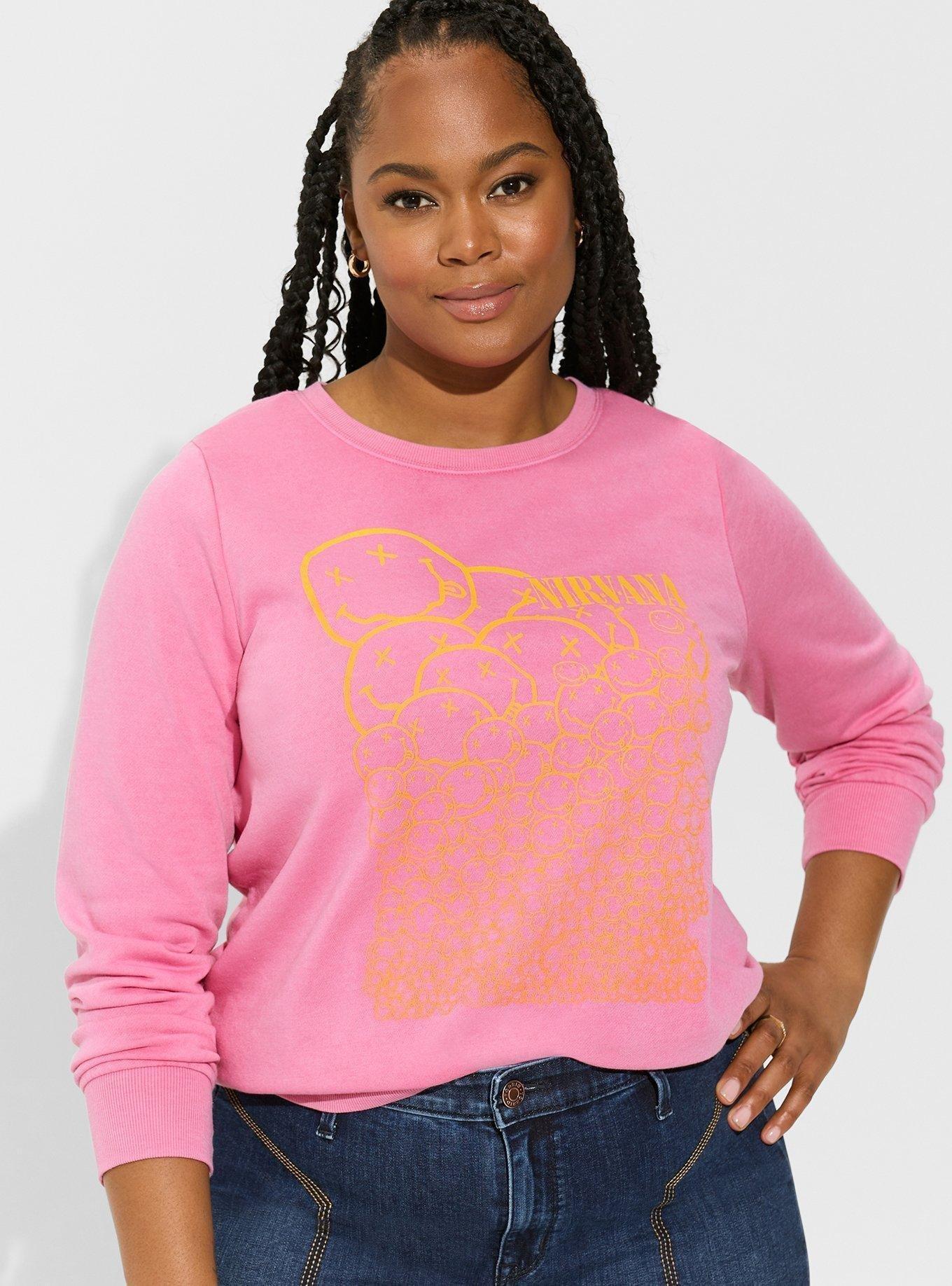 Plus Size - Nirvana Cozy Fleece Crew Sweatshirt - Torrid