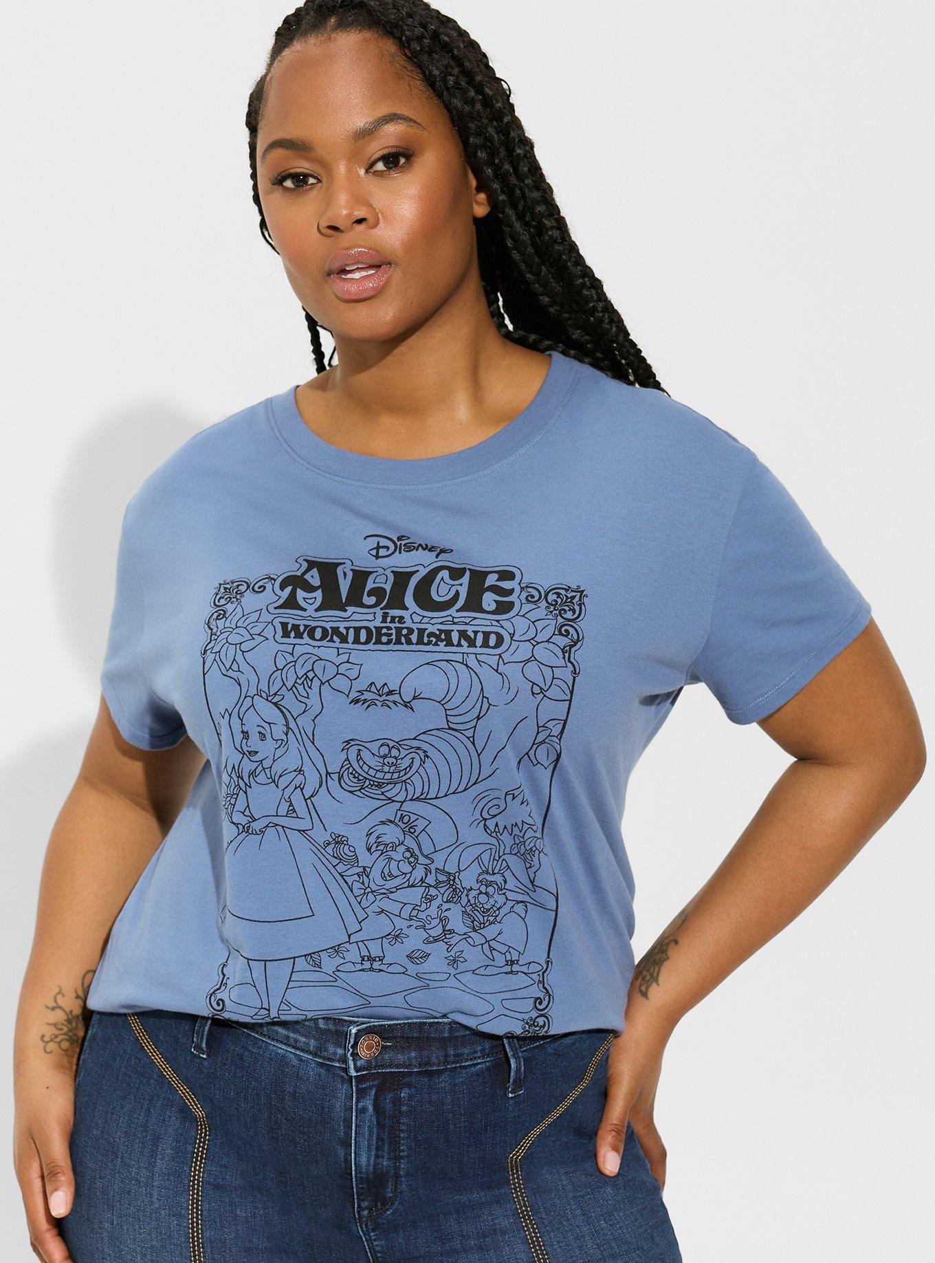 Plus Size - Alice In Wonderland Relaxed Fit Cotton Crew Tee - Torrid