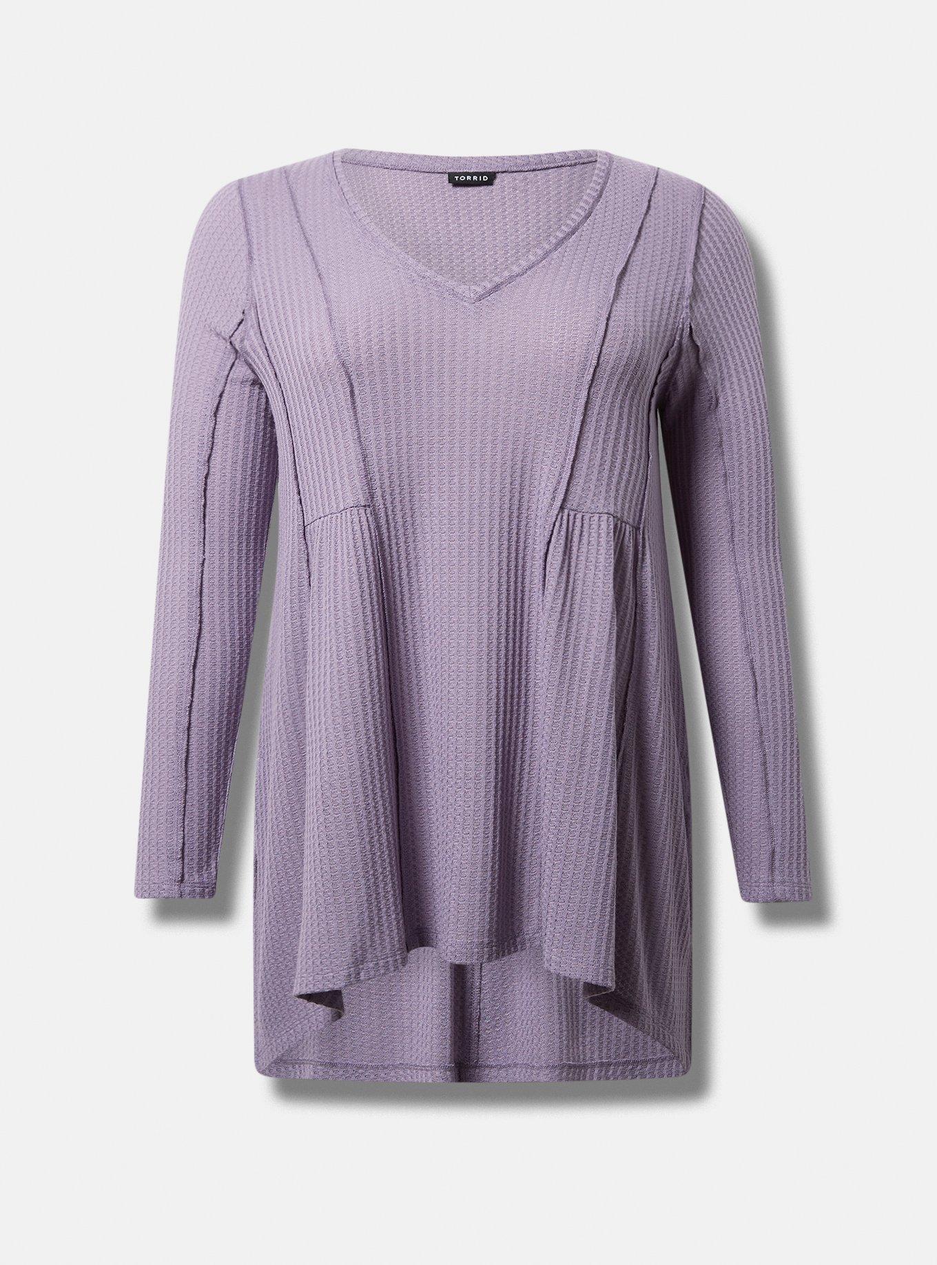 Torrid 100% Rayon Purple Long Sleeve Top Size 2X Plus (2) (Plus) - 64% off