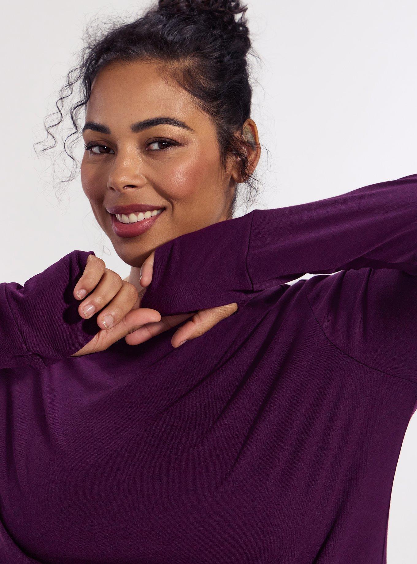 TRU Performance Cotton Long Sleeve Tunic Tee, WINTER BLOOM, alternate