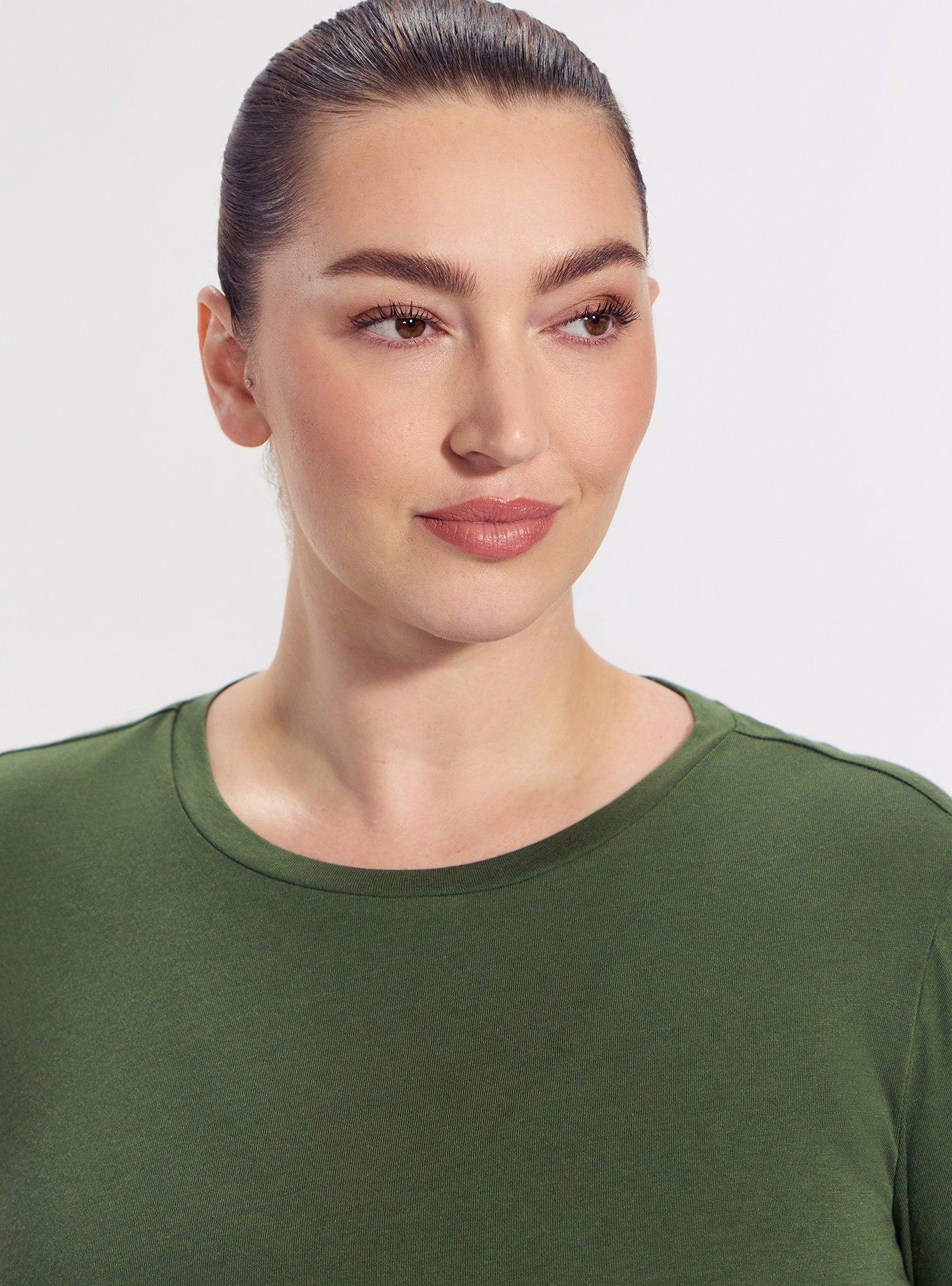 TRU Performance Cotton Long Sleeve Tunic Tee, BRONZE GREEN, alternate