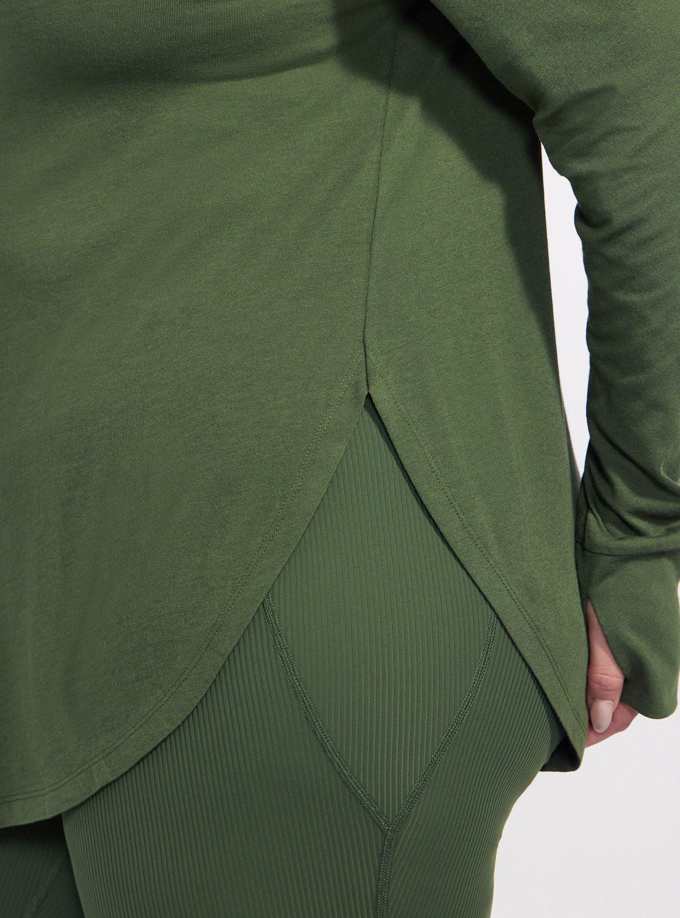 TRU Performance Cotton Long Sleeve Tunic Tee, BRONZE GREEN, alternate