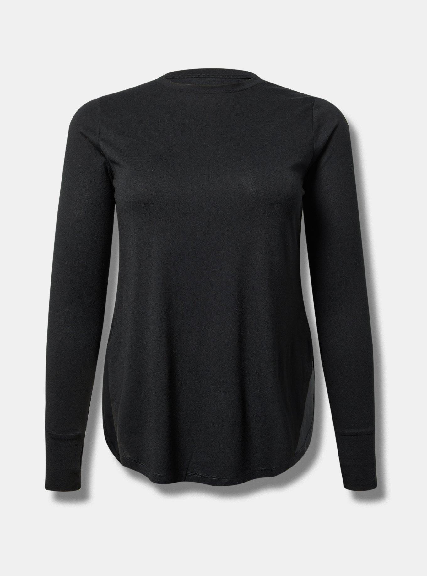 TRU Performance Cotton Long Sleeve Tunic Tee, , flat