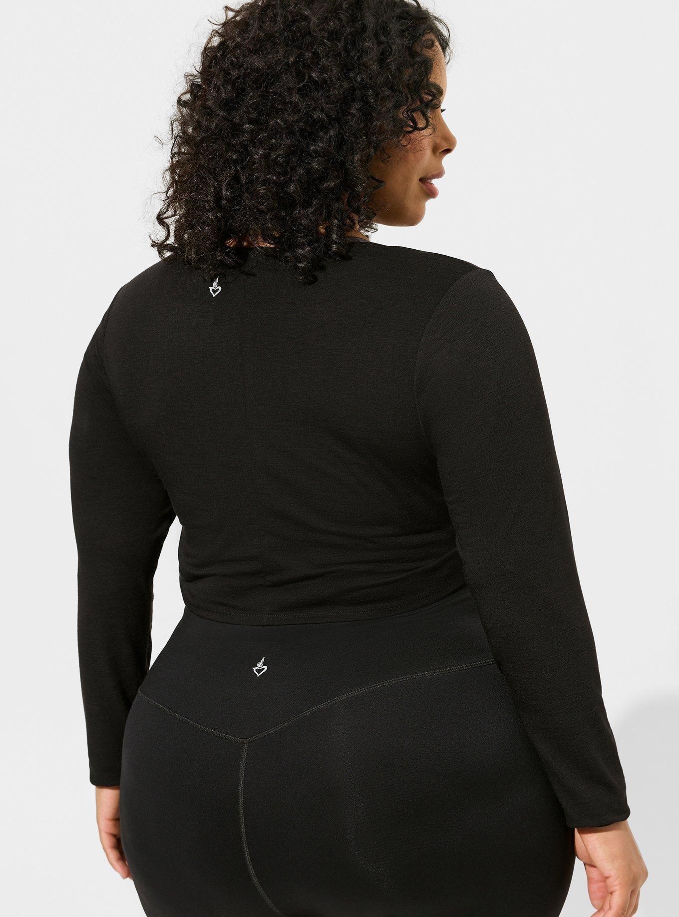 Blended Jersey Active Shrug, DEEP BLACK, alternate