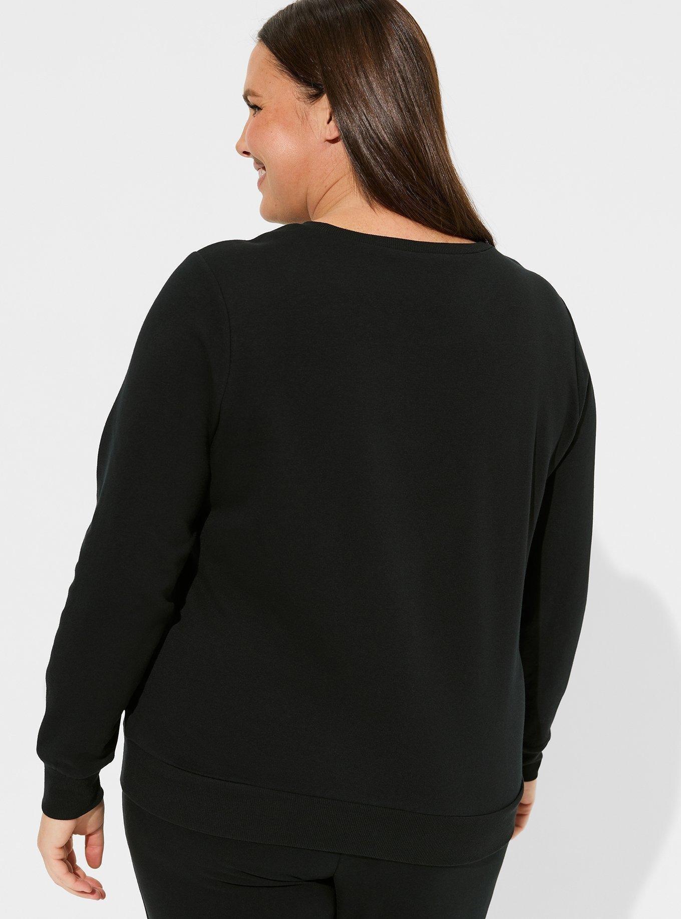 Plus Size - Super Soft Fleece Crew Neck Lounge Sweatshirt - Torrid