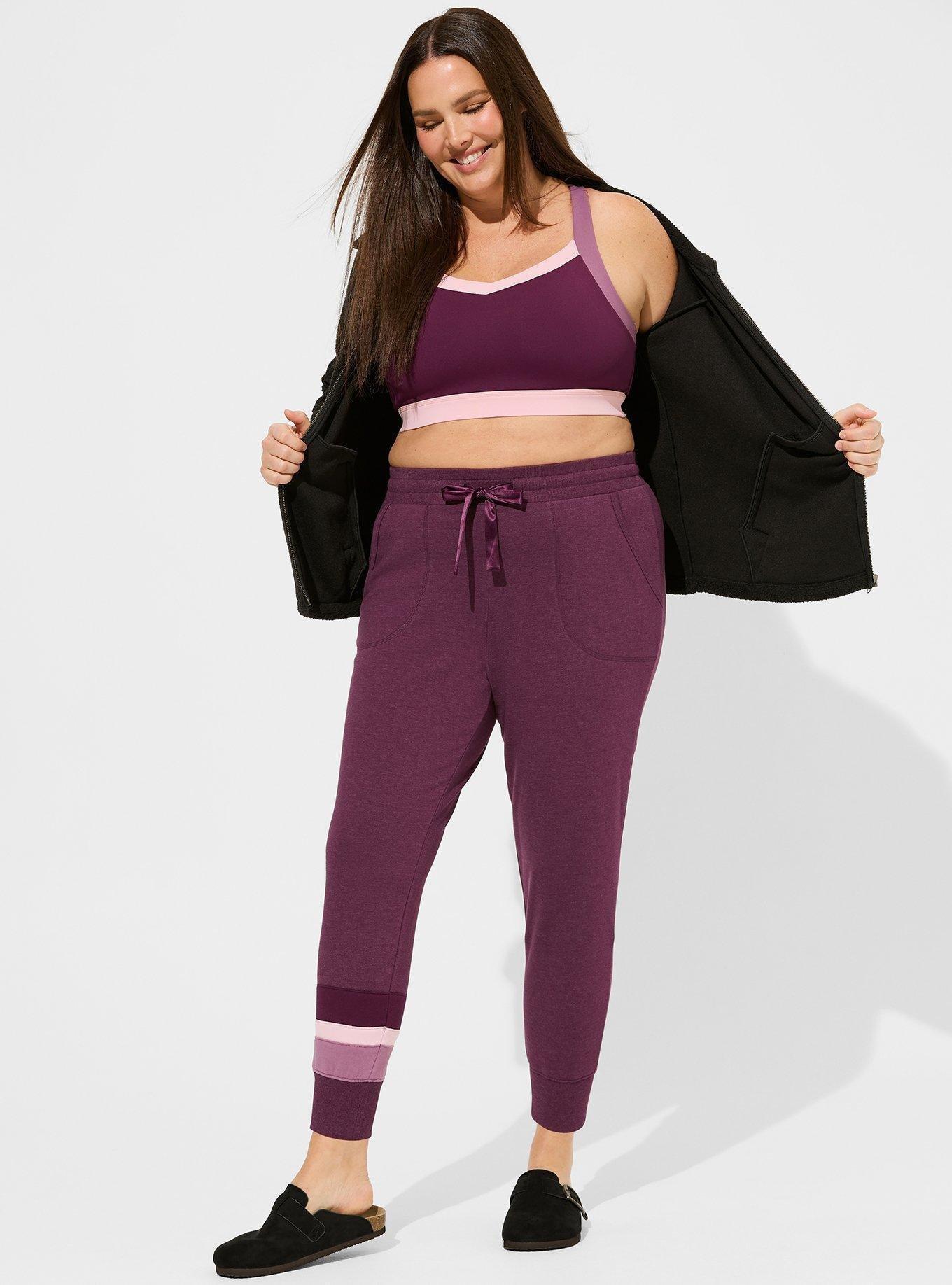 Plus Size Super Soft Fleece Color Block Lounge Jogger Torrid