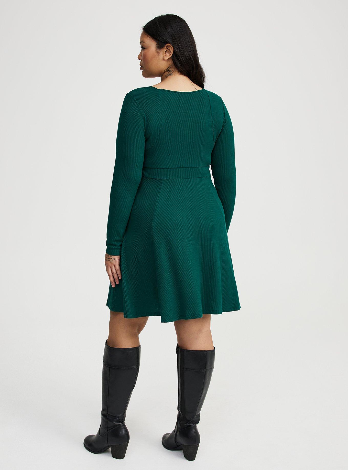 Waffle Skater Mini Dress