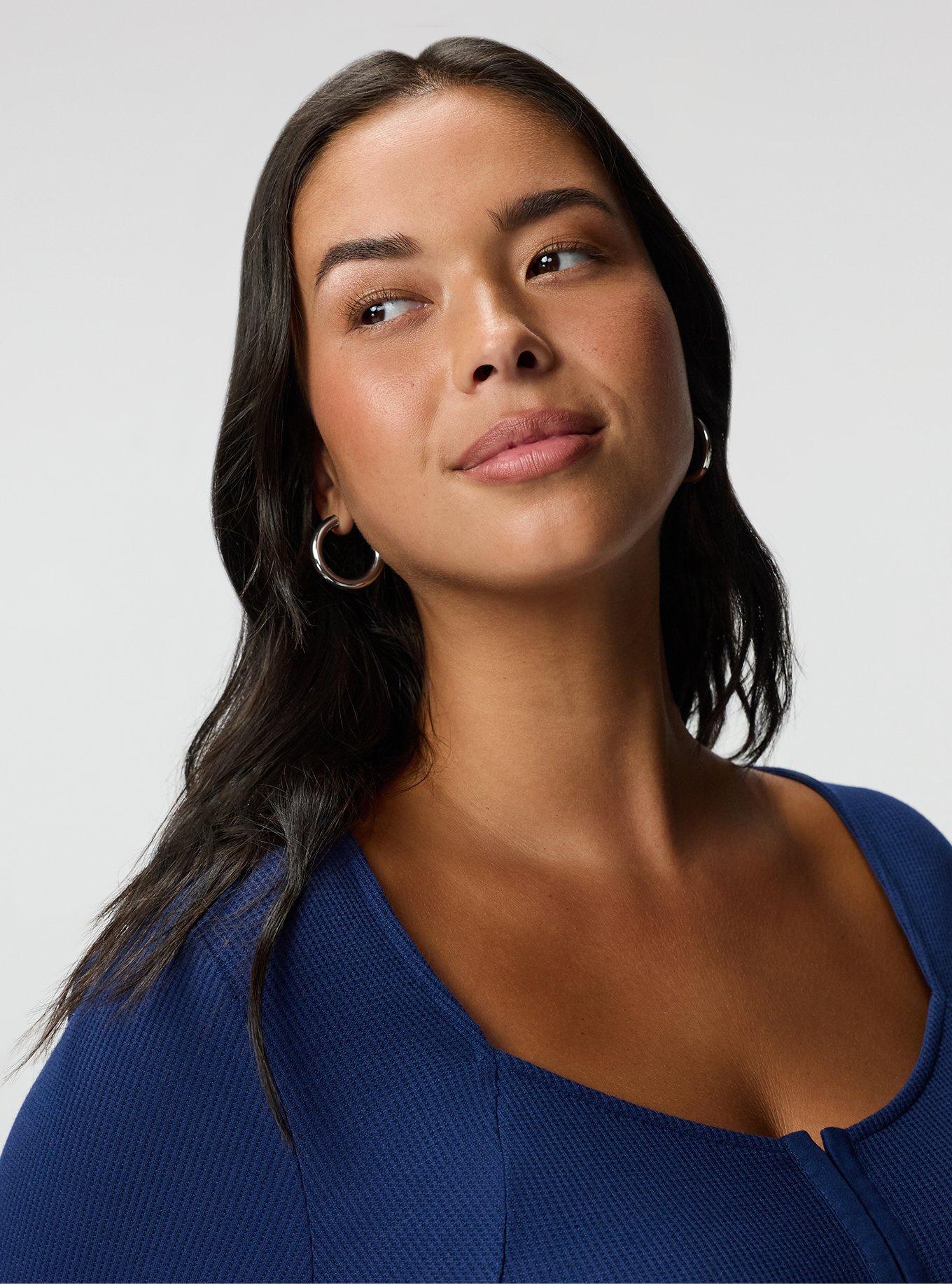 Waffle Skater Mini Dress, MEDIEVAL BLUE, alternate