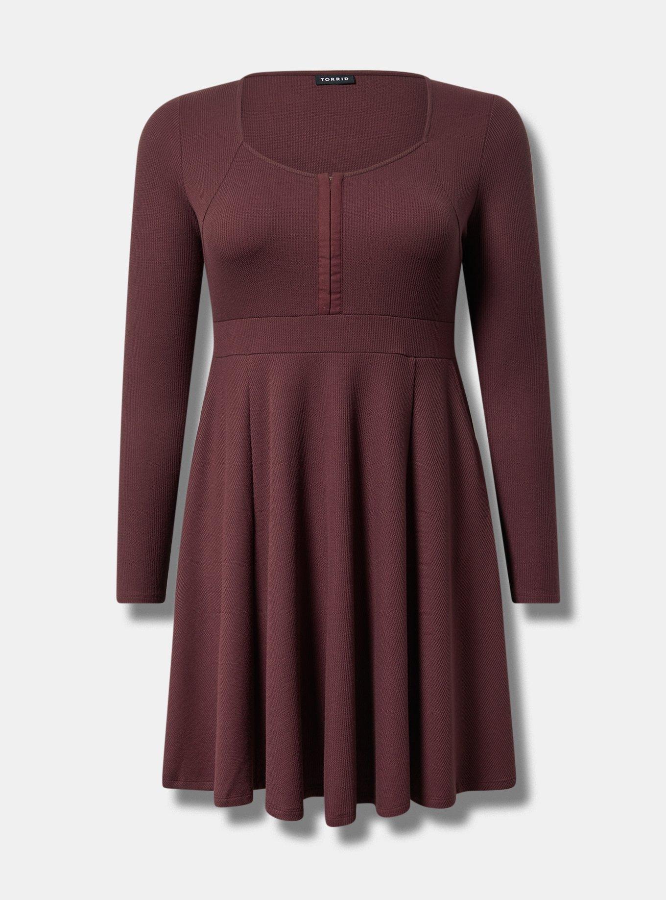 Waffle Skater Mini Dress