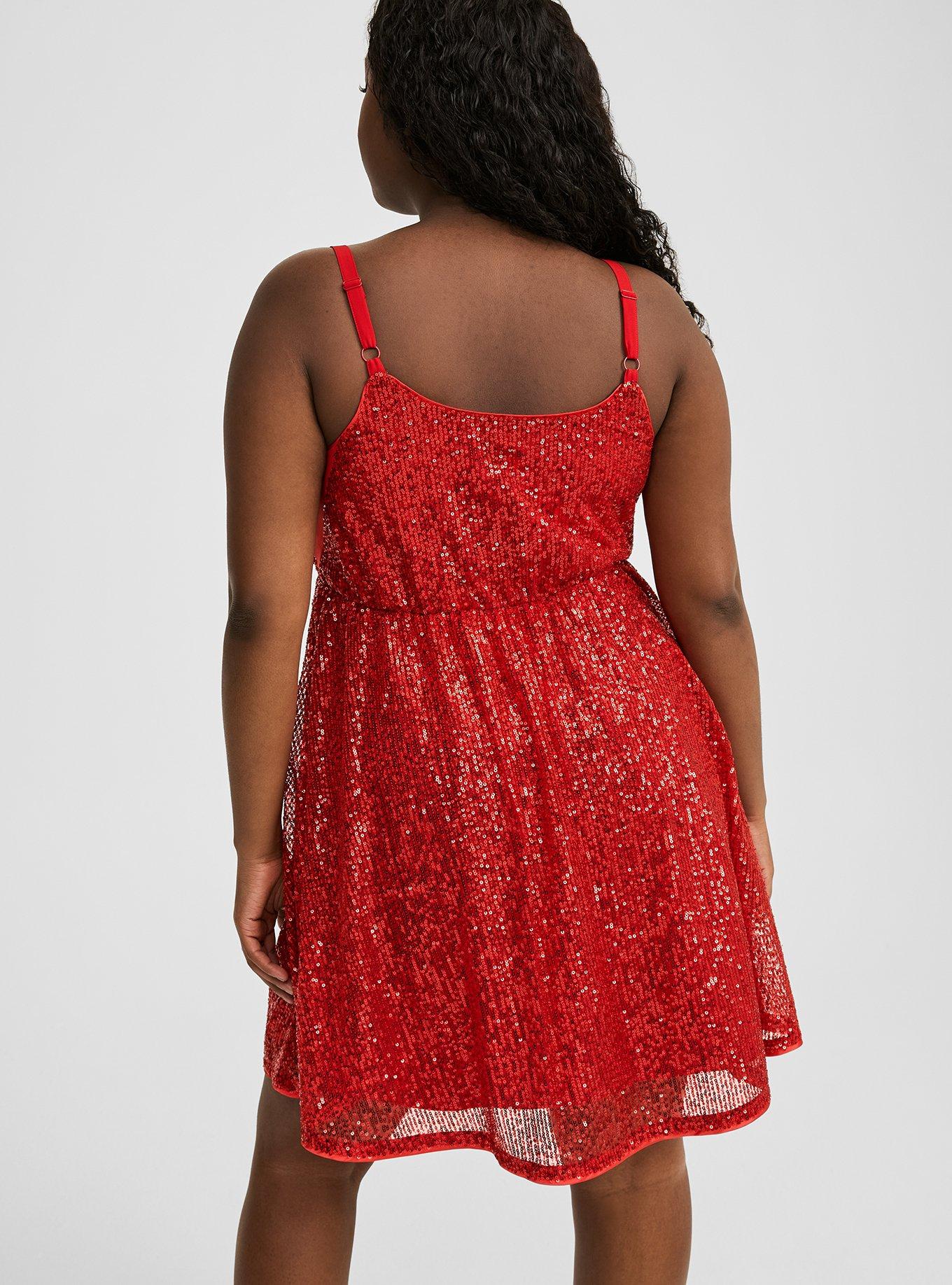 About a Twirl Red Strapless Skater Dress