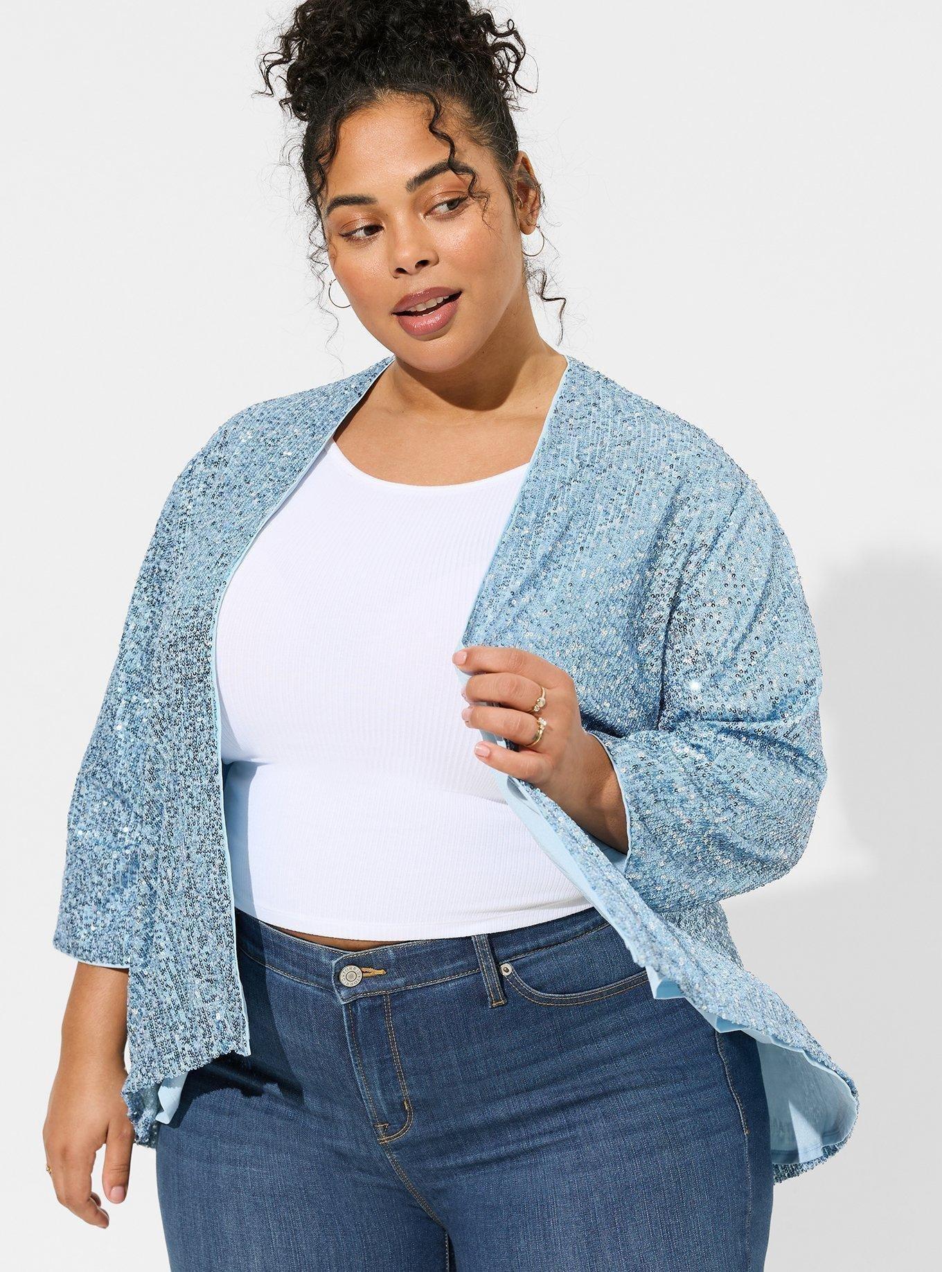 Sequin kimono outlet plus size