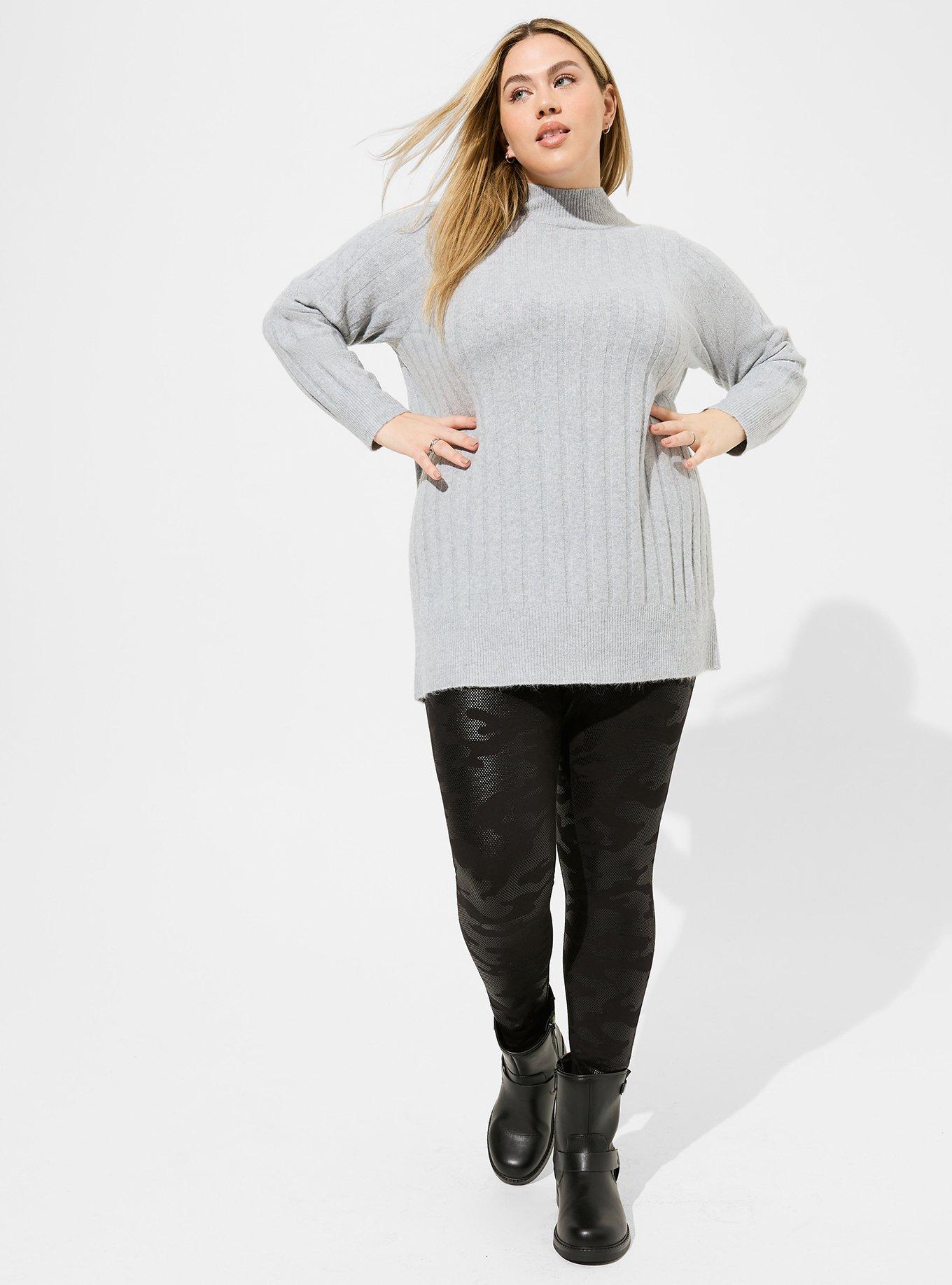 Plus Size - Vegan Cashmere Turtleneck Tunic Sweater - Torrid