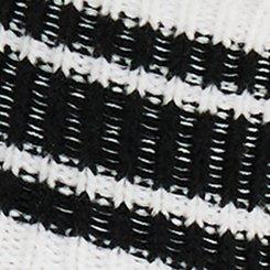 Plus Size Varsity Crew Sock, BLACK WHITE STRIPE, swatch