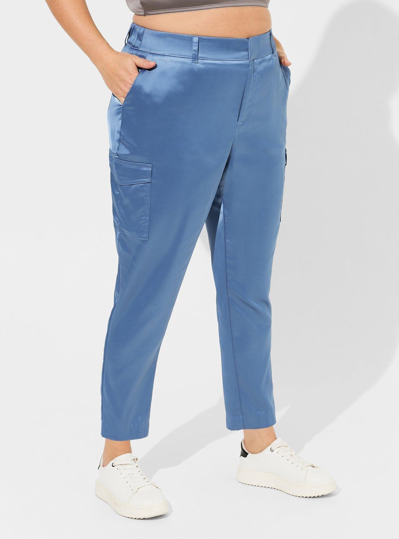 Relaxed Taper Satin Cargo Pant