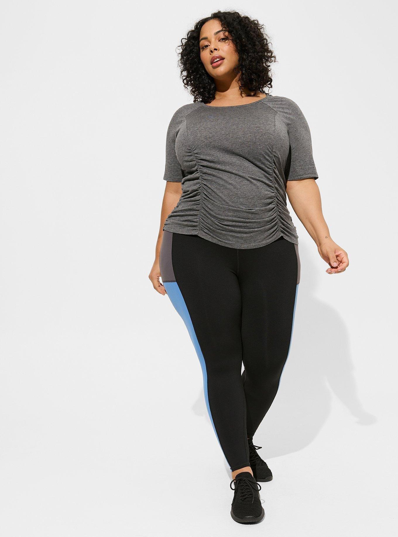 Performance Cotton Raglan Sleeve Active Tee, HEATHER CHARCOAL, alternate