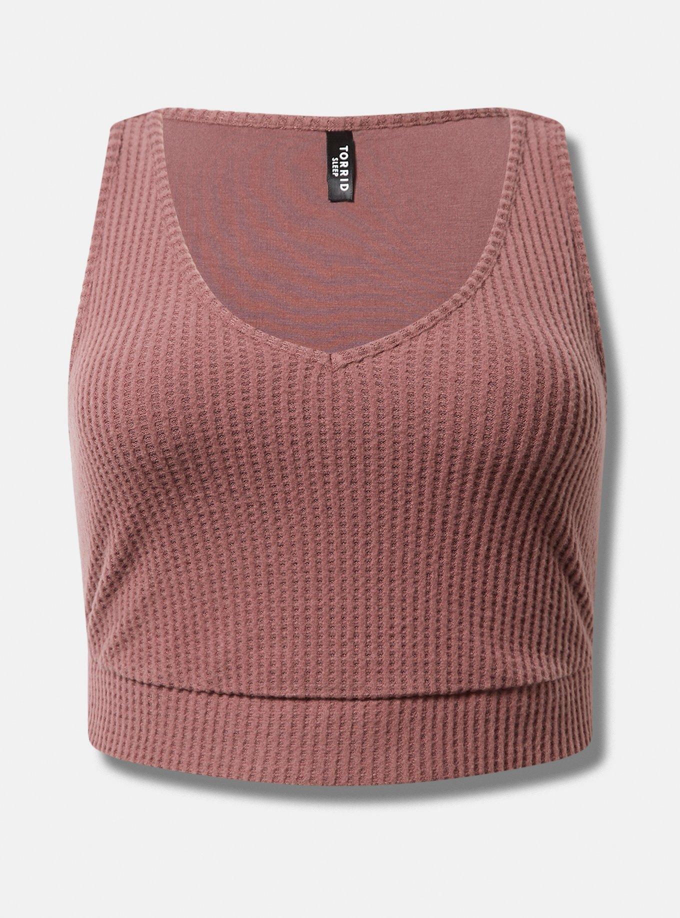Taupe Soft Rib Cami Crop Top, Tops