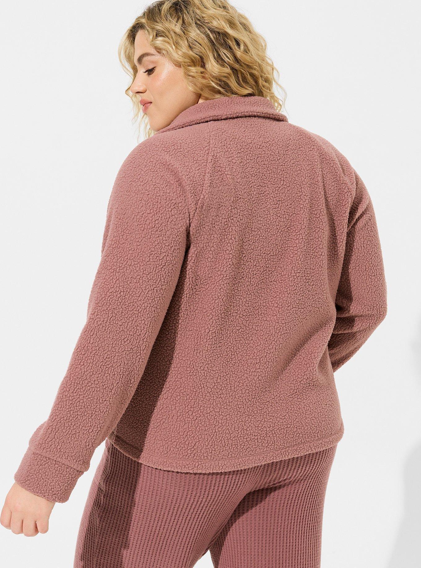 Sherpa Zip Up Lounge Sweatshirt