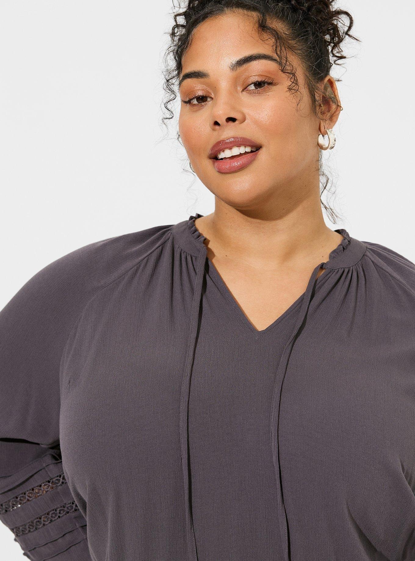 Tie Front Long Sleeve Top