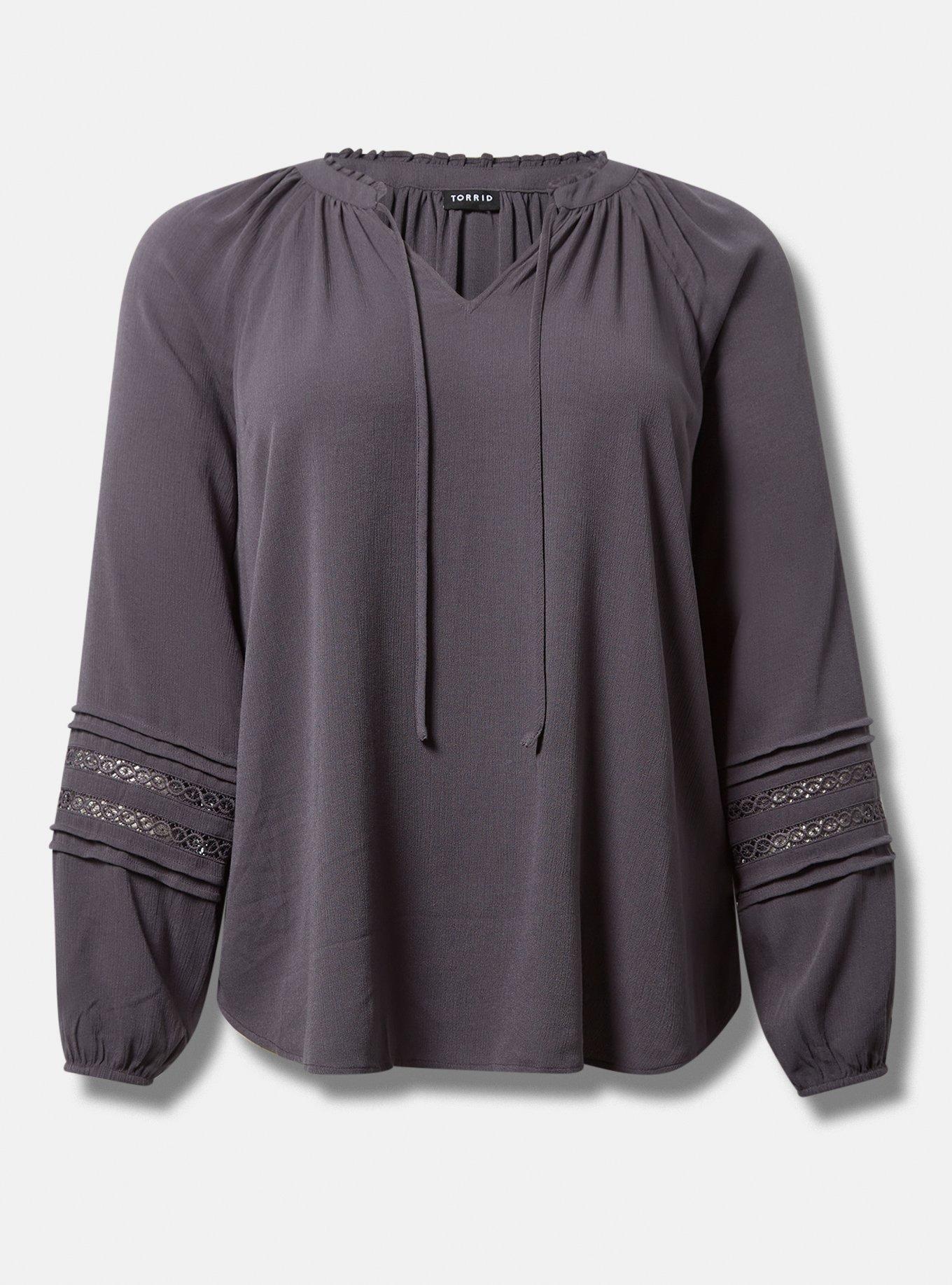 Tie Front Long Sleeve Top