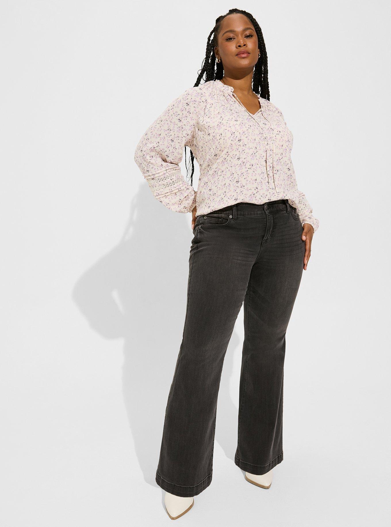 Tie Front Long Sleeve Top