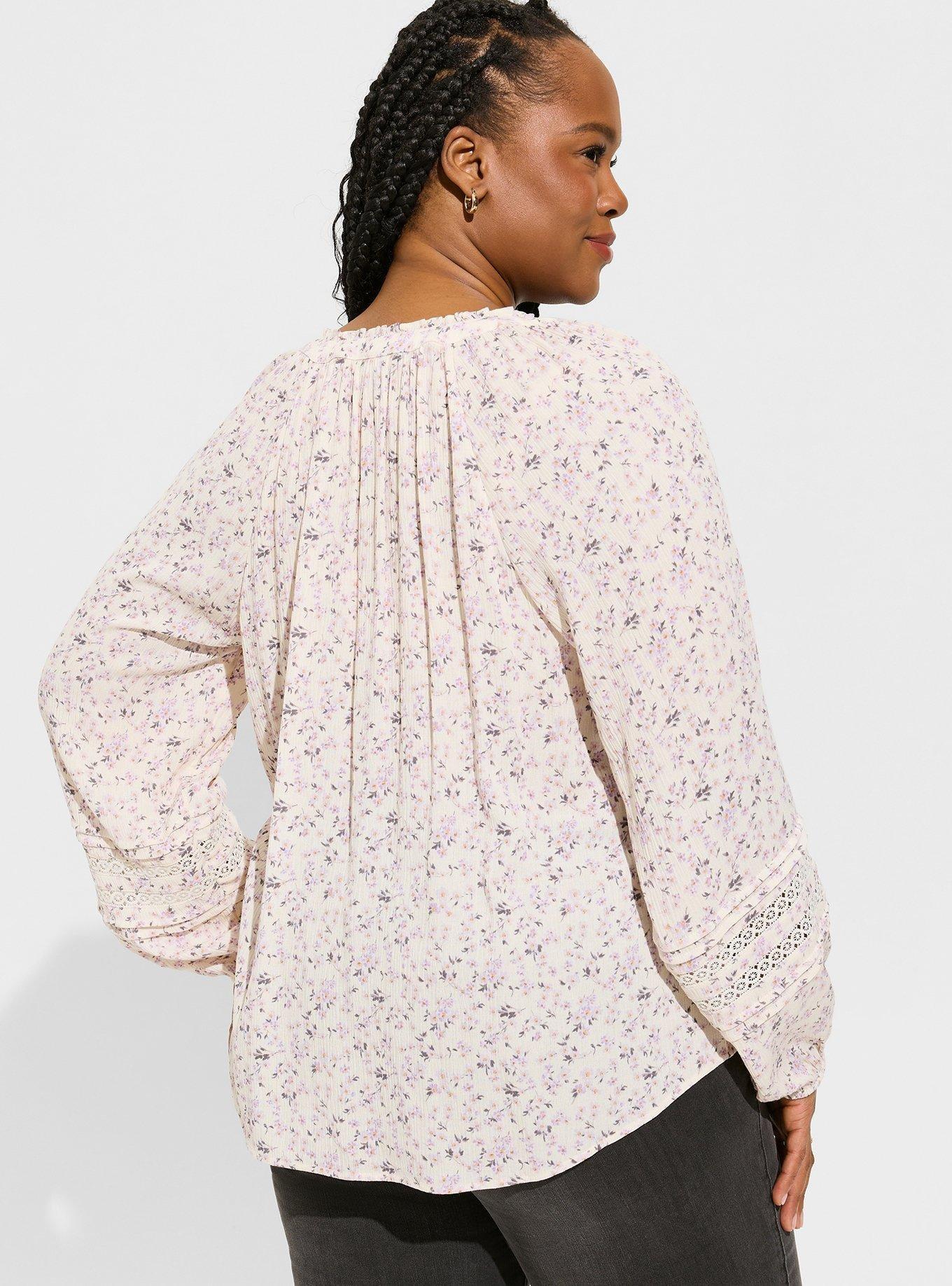 Tie Front Long Sleeve Top