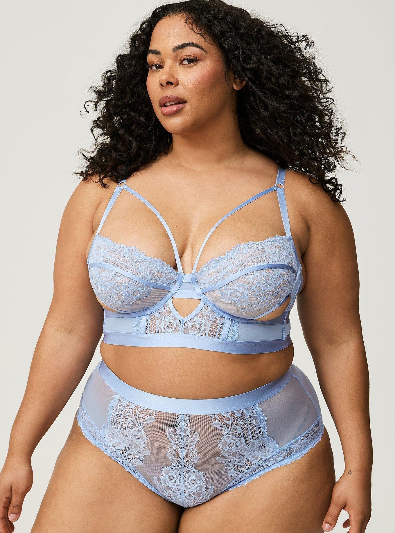 Retro Ribbon Cutout Longline Bra